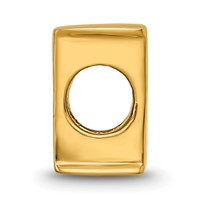 Sterling Silver Gold-plated Reflections Letter H Bead view 2