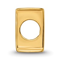 Sterling Silver Gold-plated Reflections Letter I Bead view 2
