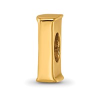 Sterling Silver Gold-plated Reflections Letter I Bead view 1