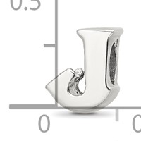 Sterling Silver Reflections Letter J Bead view 4