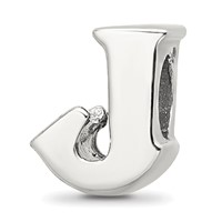 Sterling Silver Reflections Letter J Bead view 1
