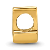 Sterling Silver Gold-plated Reflections Letter J Bead view 2