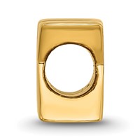 Sterling Silver Gold-plated Reflections Letter K Bead view 2