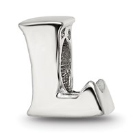 Sterling Silver Reflections Letter L Bead view 1