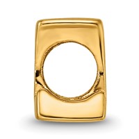 Sterling Silver Gold-plated Reflections Letter L Bead view 2