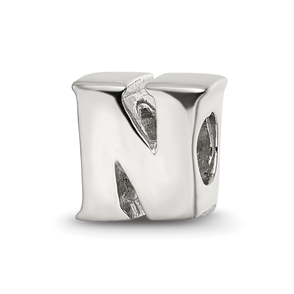 Sterling Silver Reflections Letter N Bead