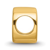 Sterling Silver Gold-plated Reflections Letter O Bead view 2