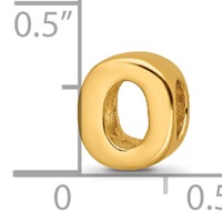 Sterling Silver Gold-plated Reflections Letter O Bead view 4