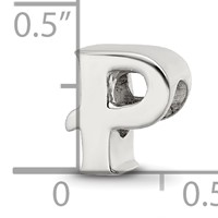 Sterling Silver Reflections Letter P Bead view 4