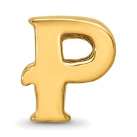 Sterling Silver Gold-plated Reflections Letter P Bead view 3