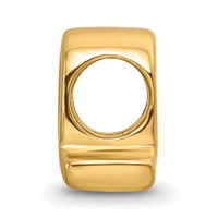 Sterling Silver Gold-plated Reflections Letter Q Bead view 2