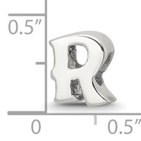 Sterling Silver Reflections Letter R Bead view 4
