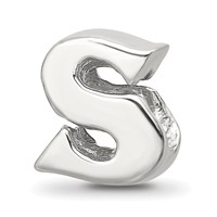 Sterling Silver Reflections Letter S Bead view 1
