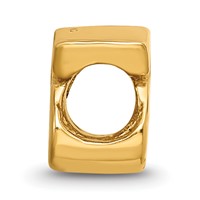 Sterling Silver Gold-plated Reflections Letter S Bead view 2