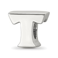 Sterling Silver Reflections Letter T Bead view 1