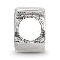 Sterling Silver Reflections Letter U Bead view 2