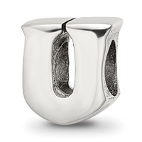 Sterling Silver Reflections Letter U Bead view 1