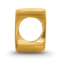 Sterling Silver Gold-plated Reflections Letter U Bead view 2