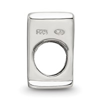 Sterling Silver Reflections Letter V Bead view 2