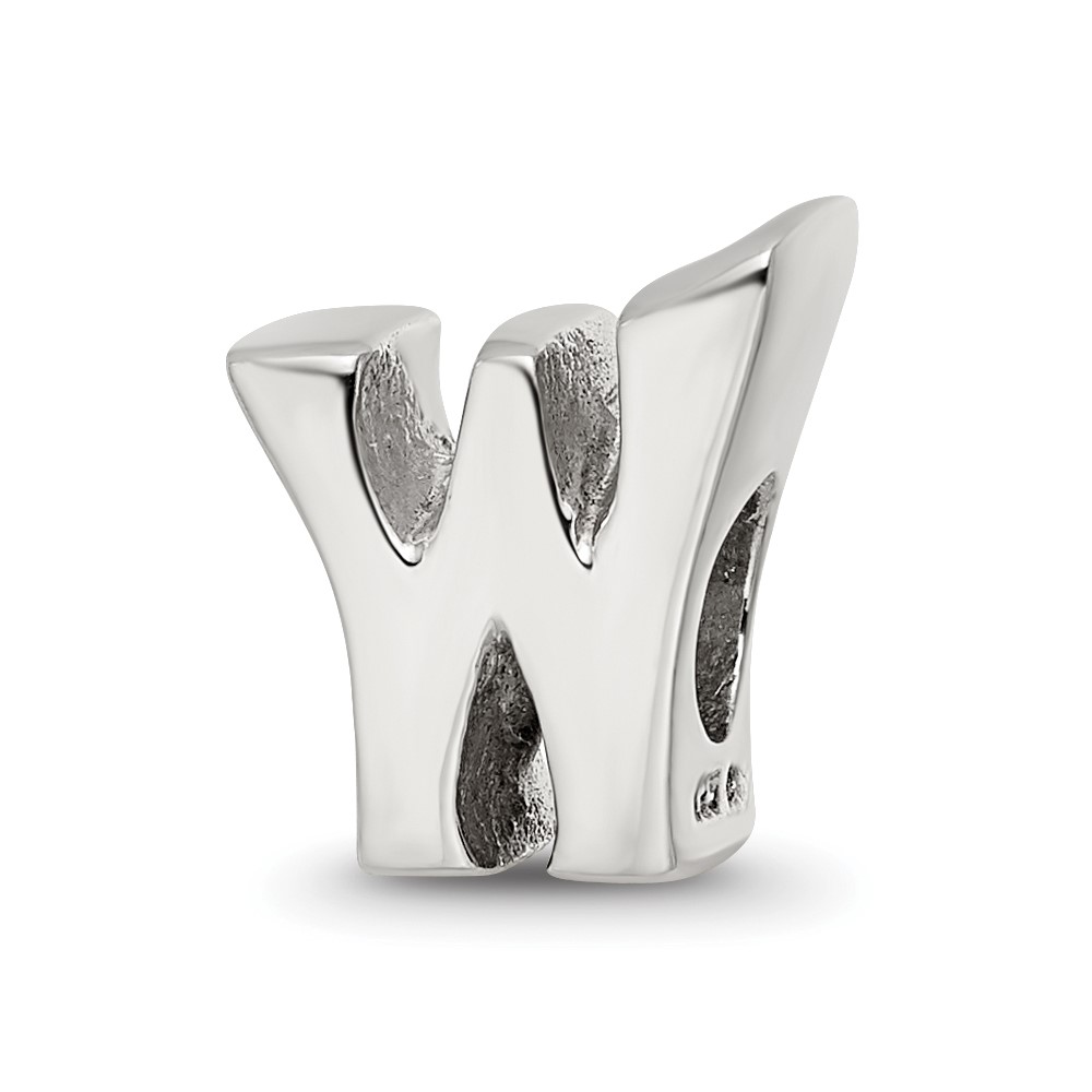 Sterling Silver Reflections Letter W Bead