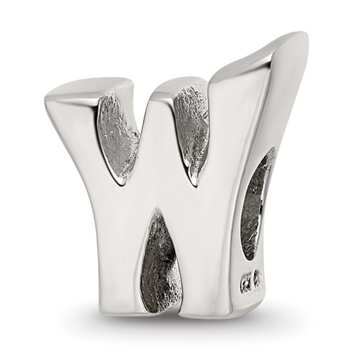Sterling Silver Reflections Letter W Bead