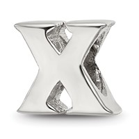 Sterling Silver Reflections Letter X Bead view 1