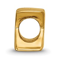 Sterling Silver Gold-plated Reflections Letter X Bead view 2
