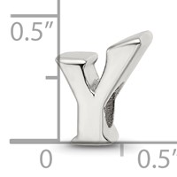Sterling Silver Reflections Letter Y Bead view 4