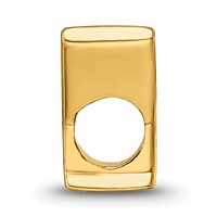 Sterling Silver Gold-plated Reflections Letter Y Bead view 2