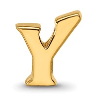 Sterling Silver Gold-plated Reflections Letter Y Bead view 3