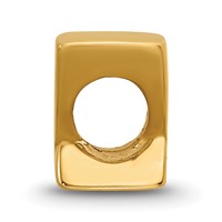 Sterling Silver Gold-plated Reflections Letter Z Bead view 2