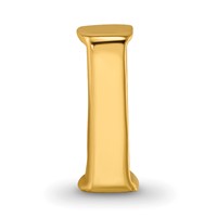 Sterling Silver Gold-plated Reflections Letter I Bead view 3