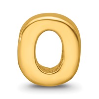 Sterling Silver Gold-plated Reflections Letter O Bead view 3