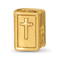 Sterling Silver Gold-plated Reflections Bible Bead view 1