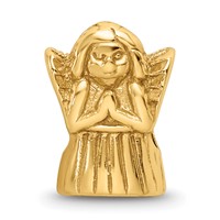 Sterling Silver Gold-plated Reflections Praying Angel Bead view 3