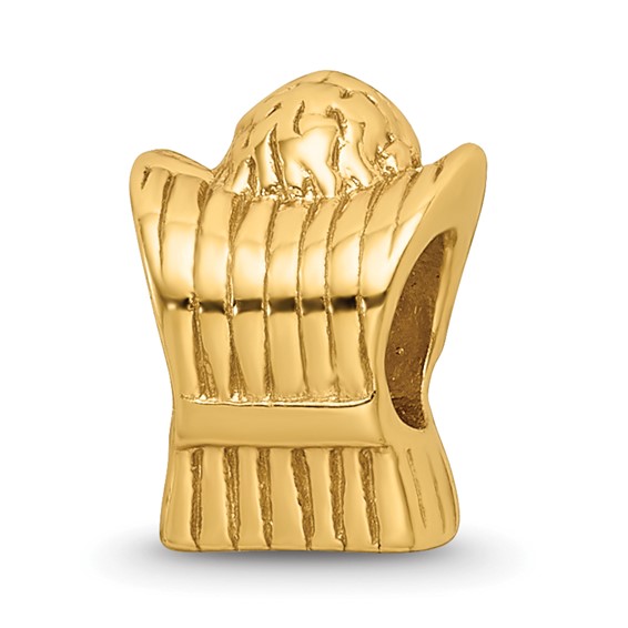 Sterling Silver Gold-plated Reflections Praying Angel Bead