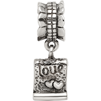 Sterling Silver Reflections Love Note Dangle Bead view 3