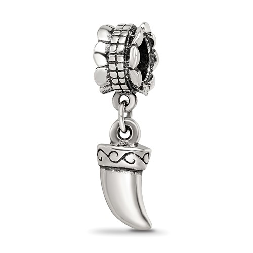 Sterling Silver Reflections Tiger Claw Dangle Bead