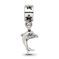 Sterling Silver Reflections Dolphin Dangle Bead view 4