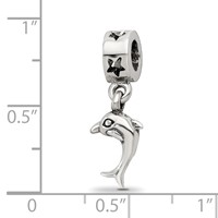 Sterling Silver Reflections Dolphin Dangle Bead view 3