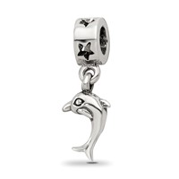 Sterling Silver Reflections Dolphin Dangle Bead view 1