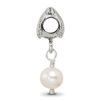 Sterling Silver Reflections Shell FW Cultured Pearl Dangle Bead view 2