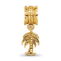 Sterling Silver Gold-plated Reflections Palm Tree Dangle Bead view 5