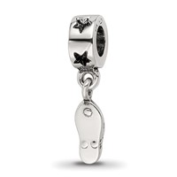 Sterling Silver Reflections Flip Flop Dangle Bead view 5