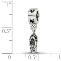 Sterling Silver Reflections Flip Flop Dangle Bead view 3