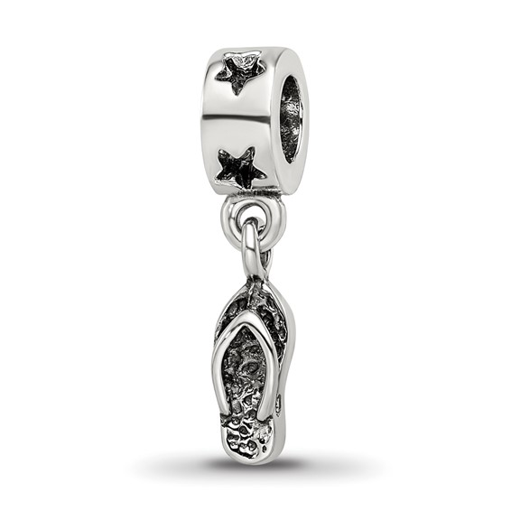 Sterling Silver Reflections Flip Flop Dangle Bead