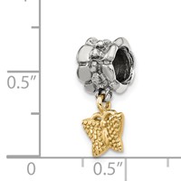 Sterling Silver & 14K Reflections Butterfly Dangle Bead view 2