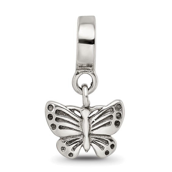 Sterling Silver Reflections Butterfly Dangle Bead