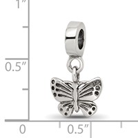 Sterling Silver Reflections Butterfly Dangle Bead view 3