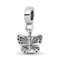 Sterling Silver Reflections Butterfly Dangle Bead view 1